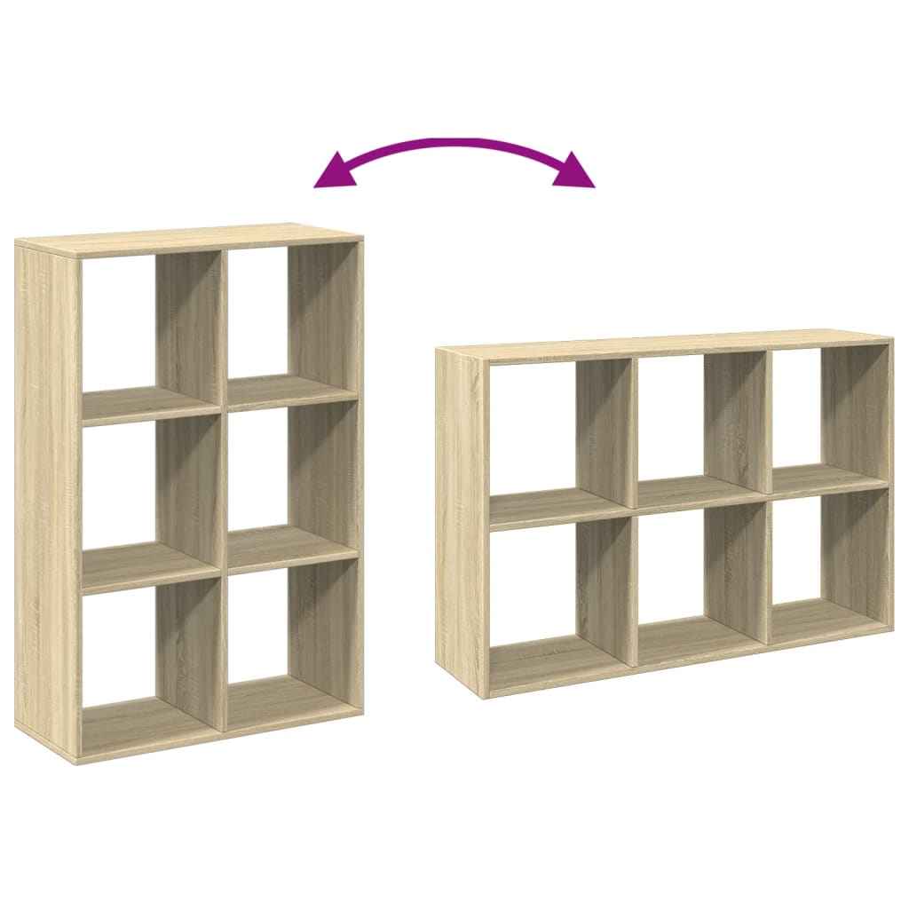 Room Divider Bookcase Sonoma Oak 69.5x29x103.5 cm