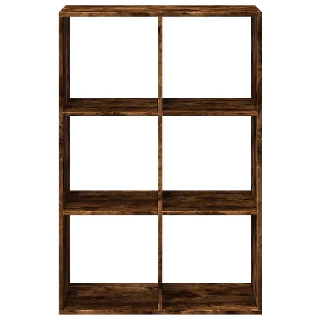 Room Divider Bookcase Smoked Oak 69.5x29x103.5 cm