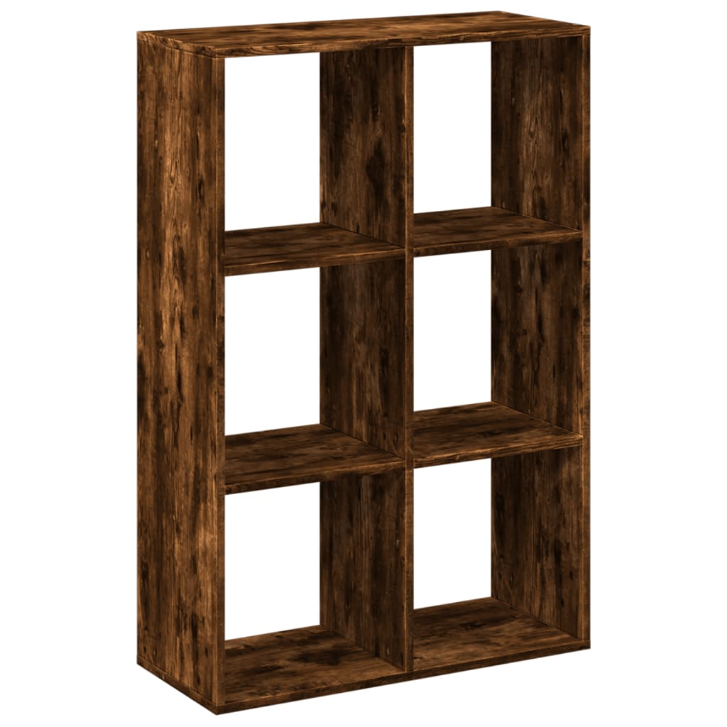 Room Divider Bookcase Smoked Oak 69.5x29x103.5 cm