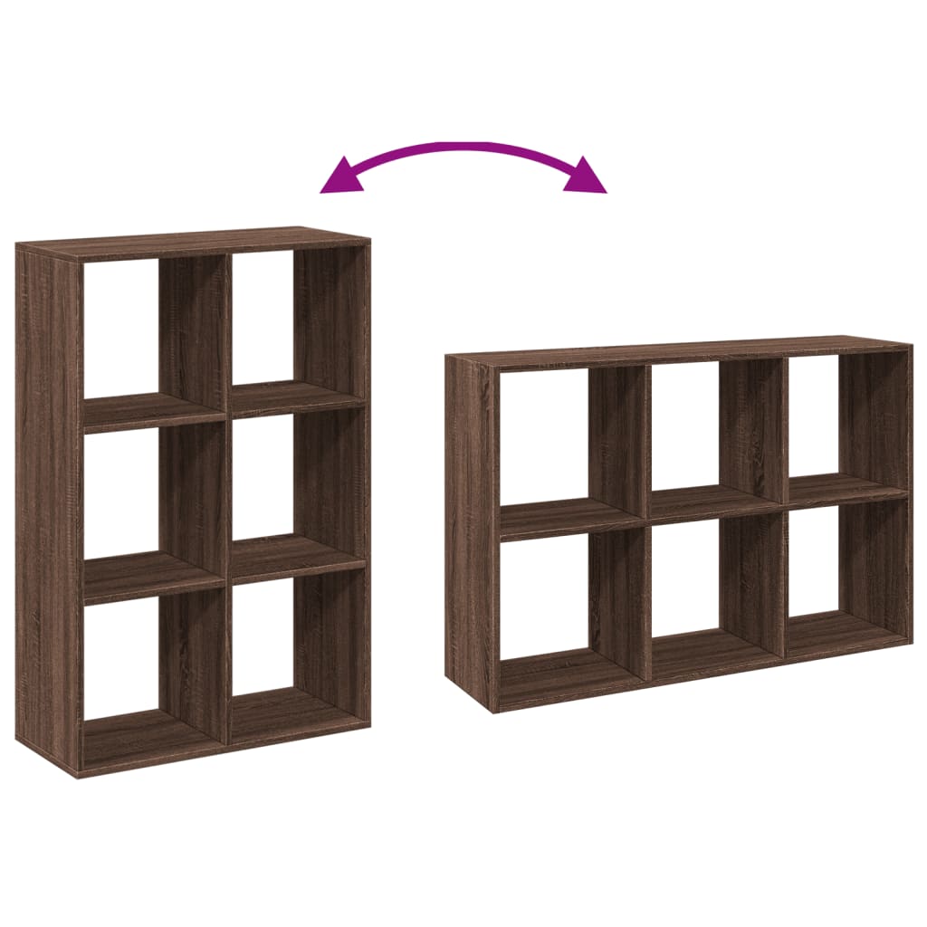 Room Divider Bookcase Brown Oak Look 69.5x29x103.5 cm