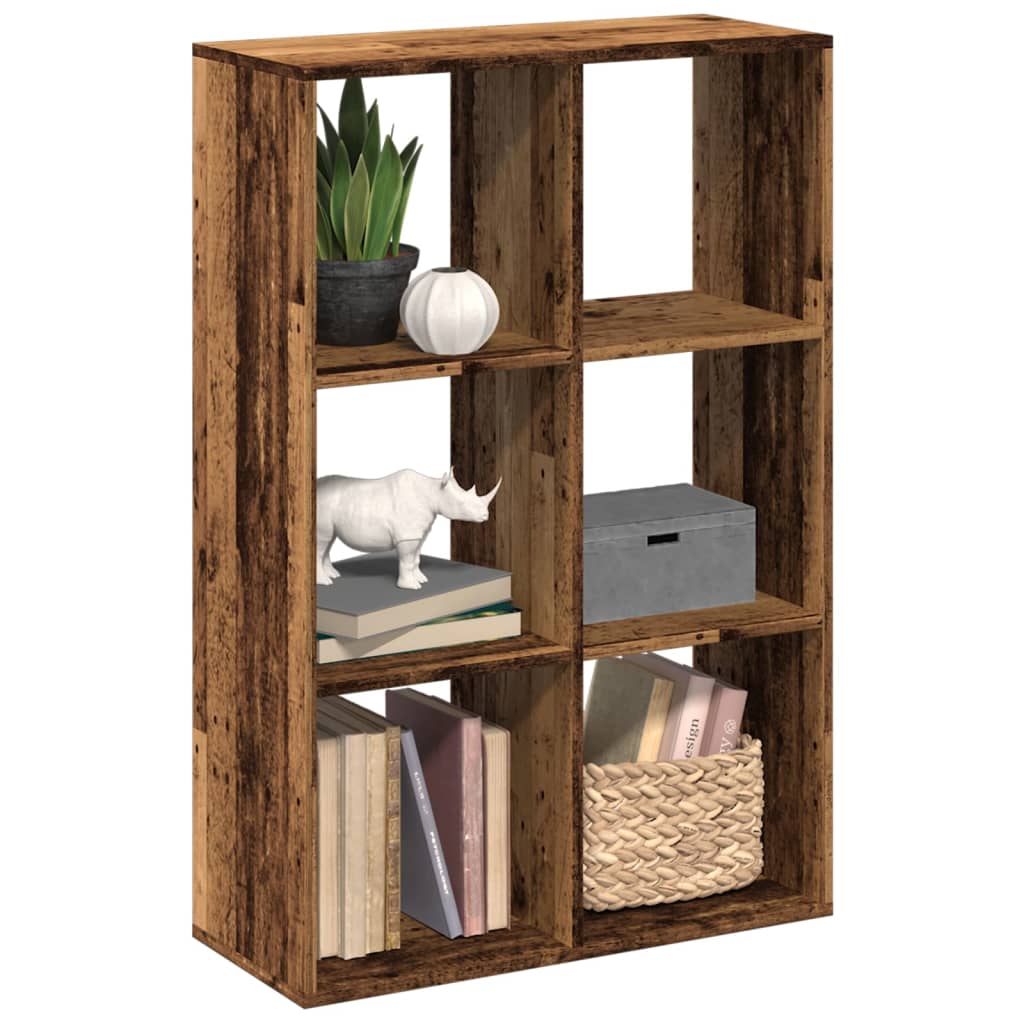 Room Divider Bookcase Old Wood Look 69.5x29x103.5 cm