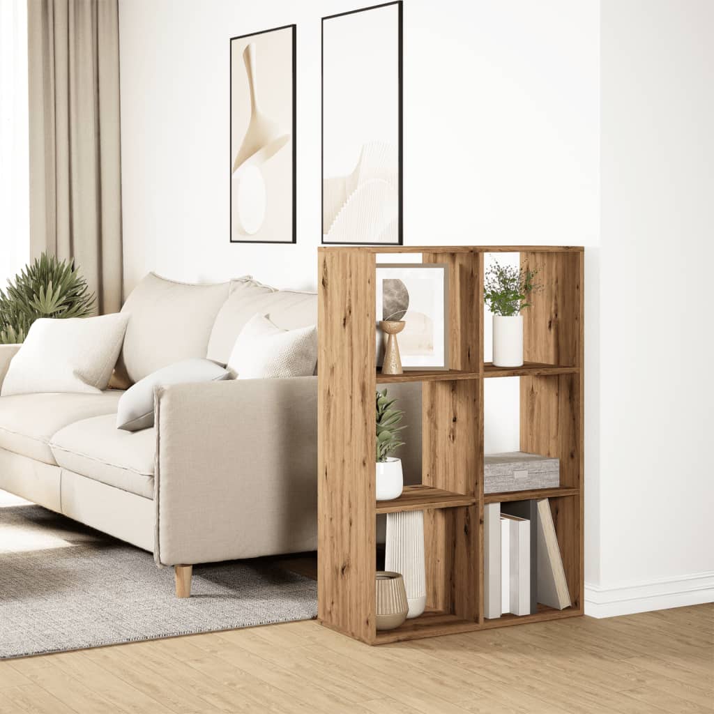 Room Divider Bookcase Artisan Oak 69.5x29x103.5 cm