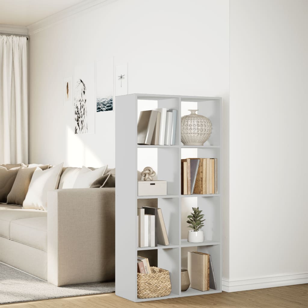 Room Divider Bookcase White 69.5x29x137.5 cm Wood Material