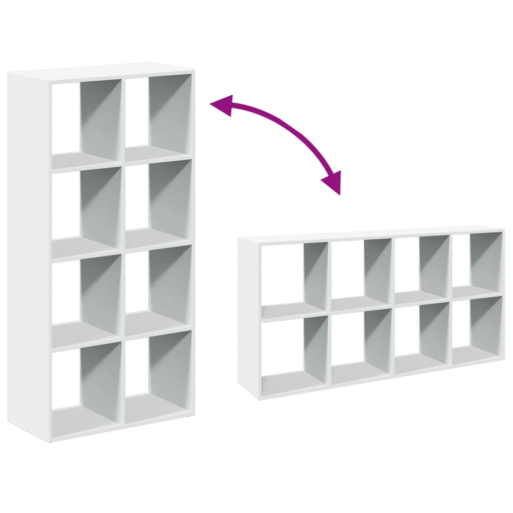 Room Divider Bookcase White 69.5x29x137.5 cm Wood Material