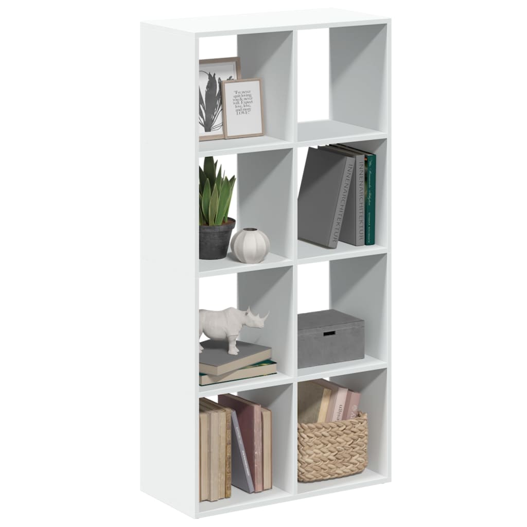 Room Divider Bookcase White 69.5x29x137.5 cm Wood Material