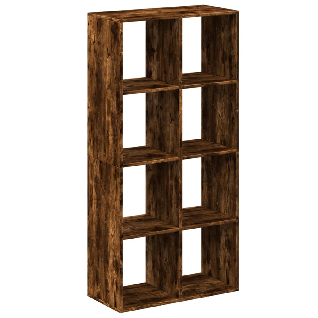 Room Divider Bookcase Smoked Oak 69.5x29x137.5 cm