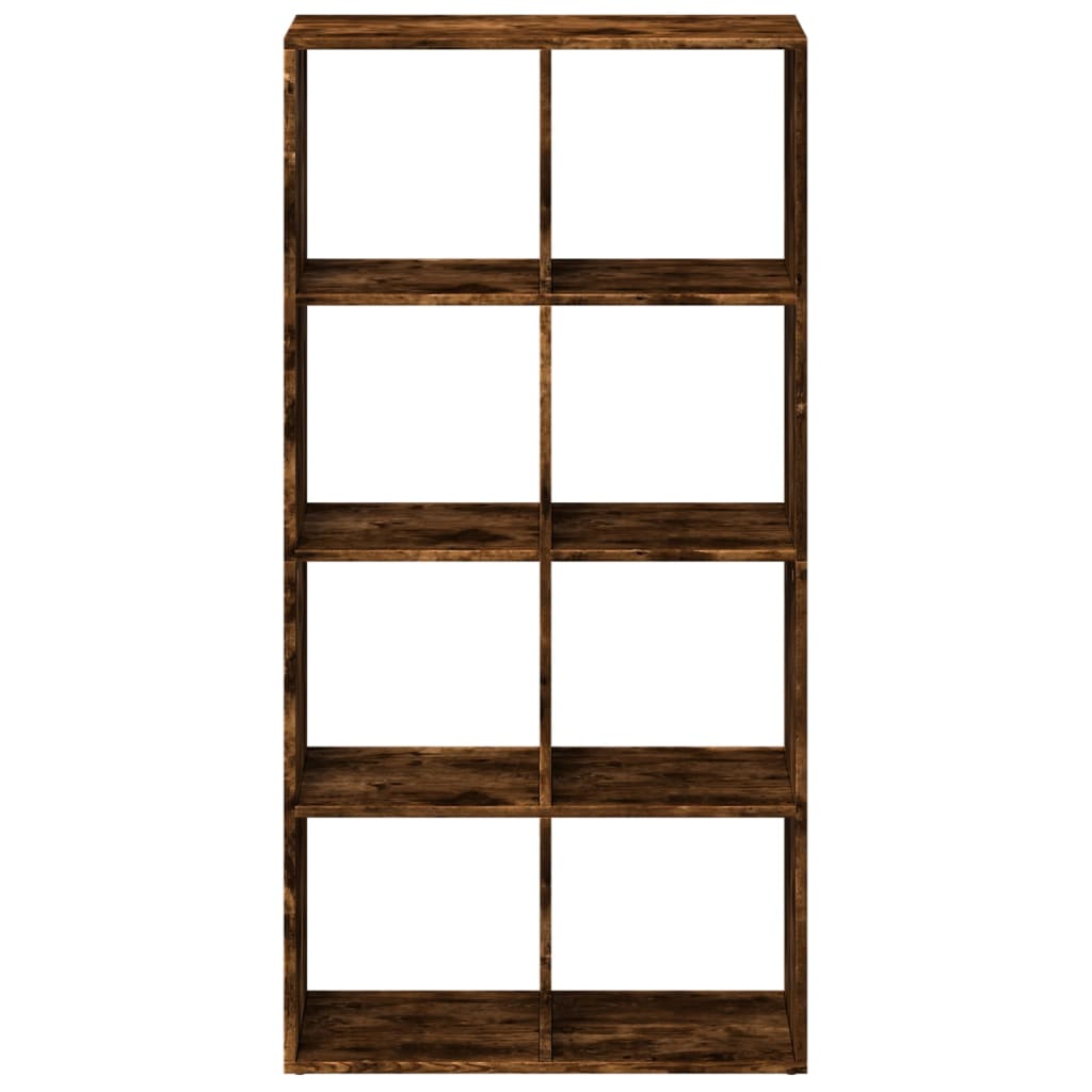 Room Divider Bookcase Smoked Oak 69.5x29x137.5 cm