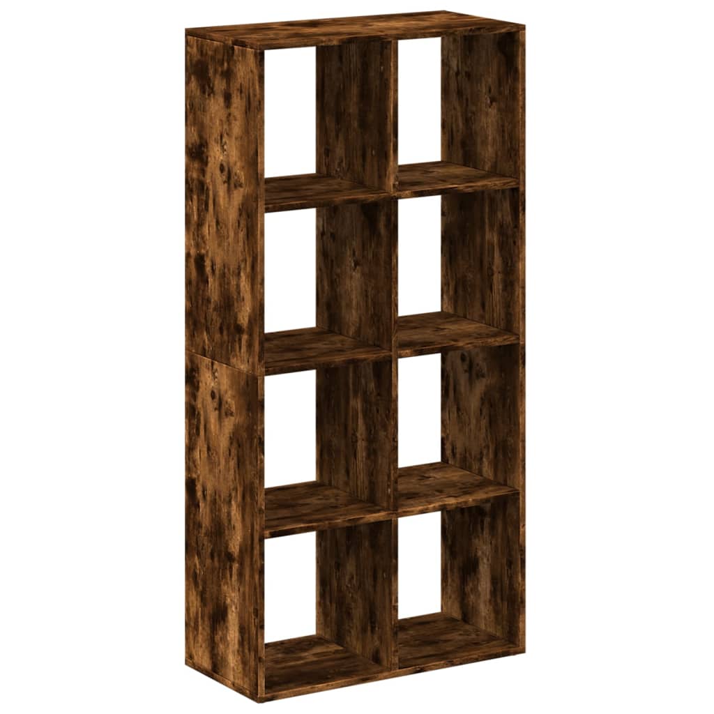 Room Divider Bookcase Smoked Oak 69.5x29x137.5 cm