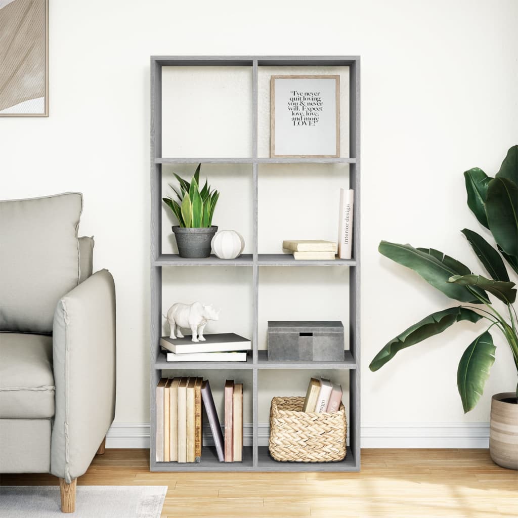 Room Divider Bookcase Gray Sonoma 69.5x29x137.5 cm