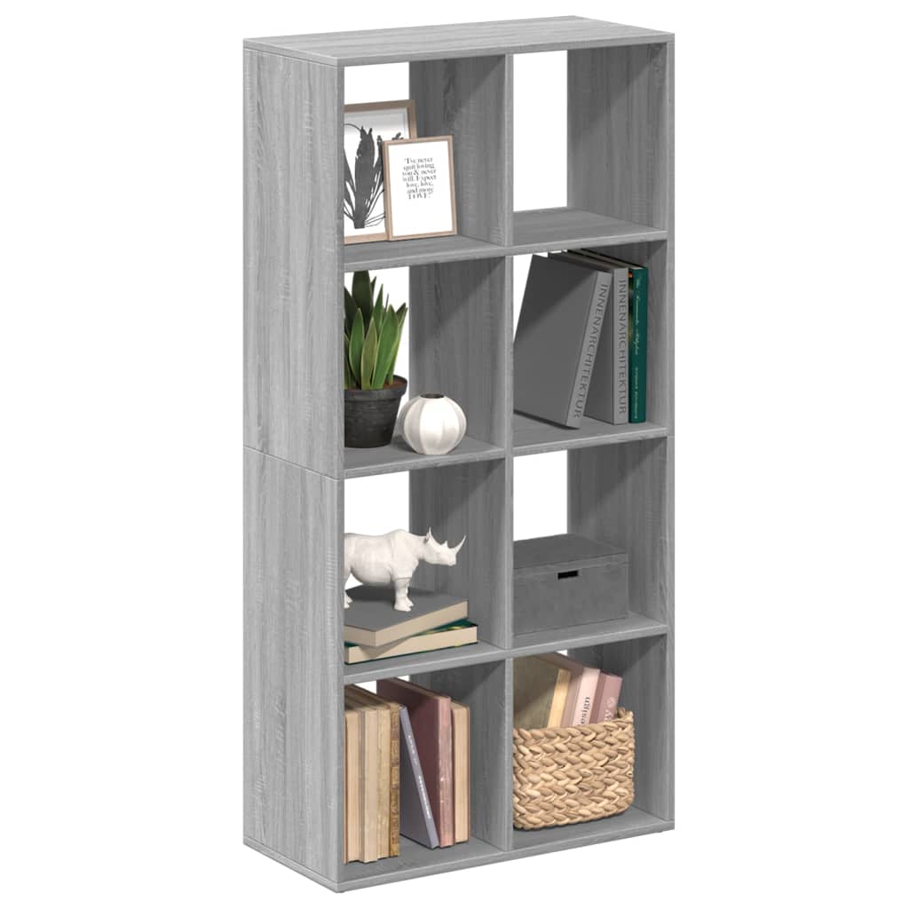 Room Divider Bookcase Gray Sonoma 69.5x29x137.5 cm