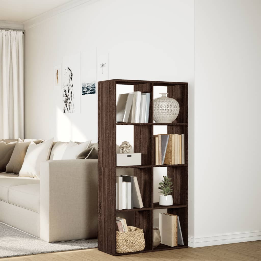 Room Divider Bookcase Brown Oak Look 69.5x29x137.5 cm