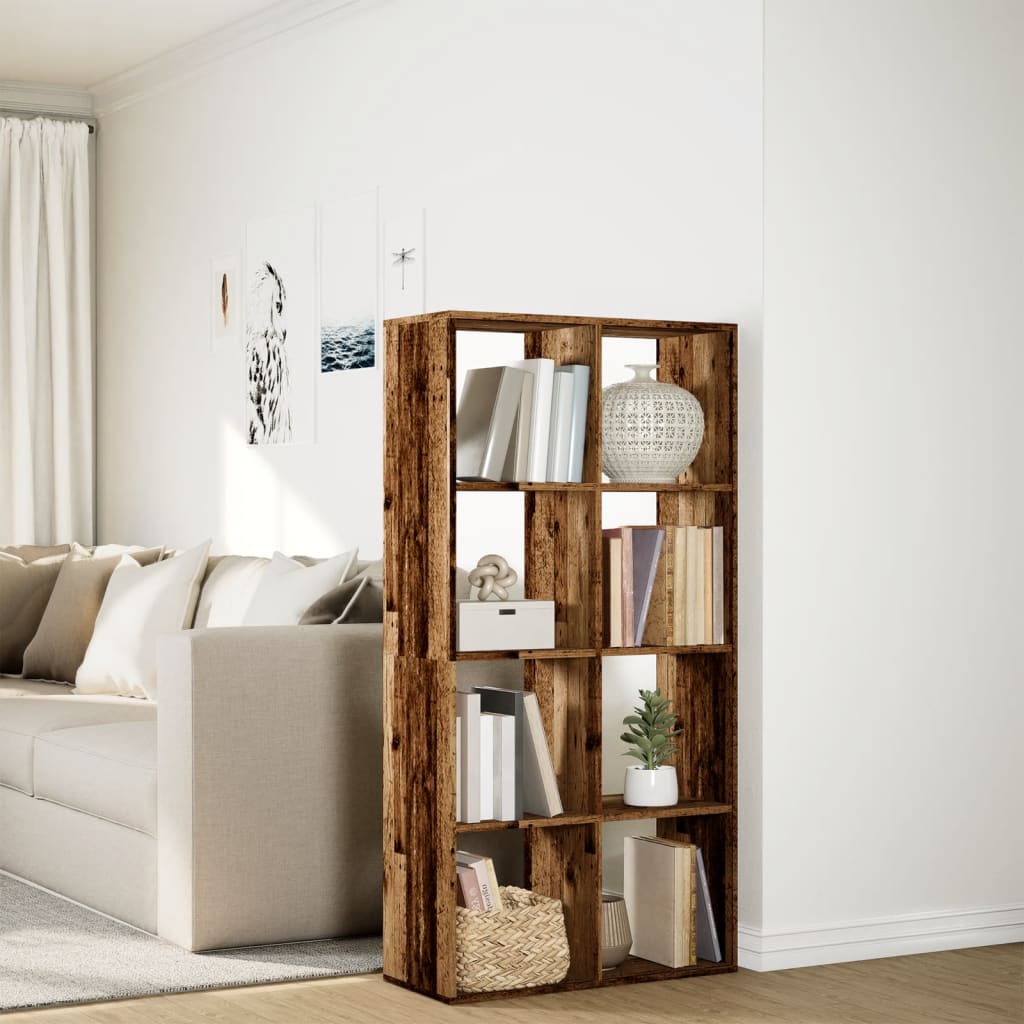 Room Divider Bookcase Old Wood Look 69.5x29x137.5 cm