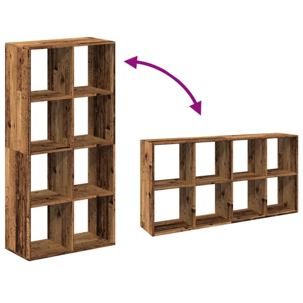 Room Divider Bookcase Old Wood Look 69.5x29x137.5 cm