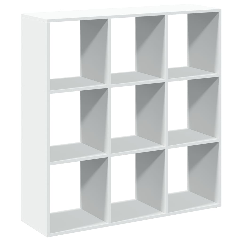 Room Divider Bookcase White 102x29x103.5 cm Wood Material