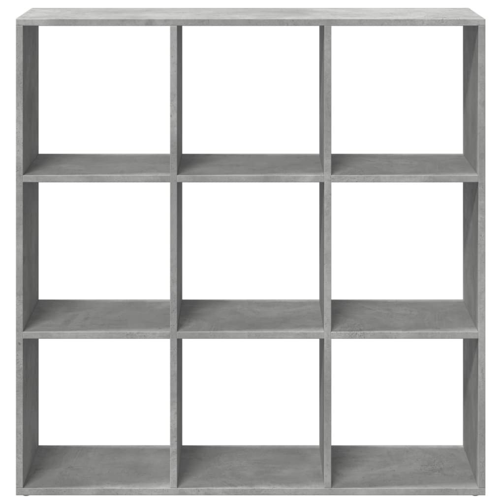 Room Divider Bookcase Concrete Grey 102x29x103.5 cm Wood Material