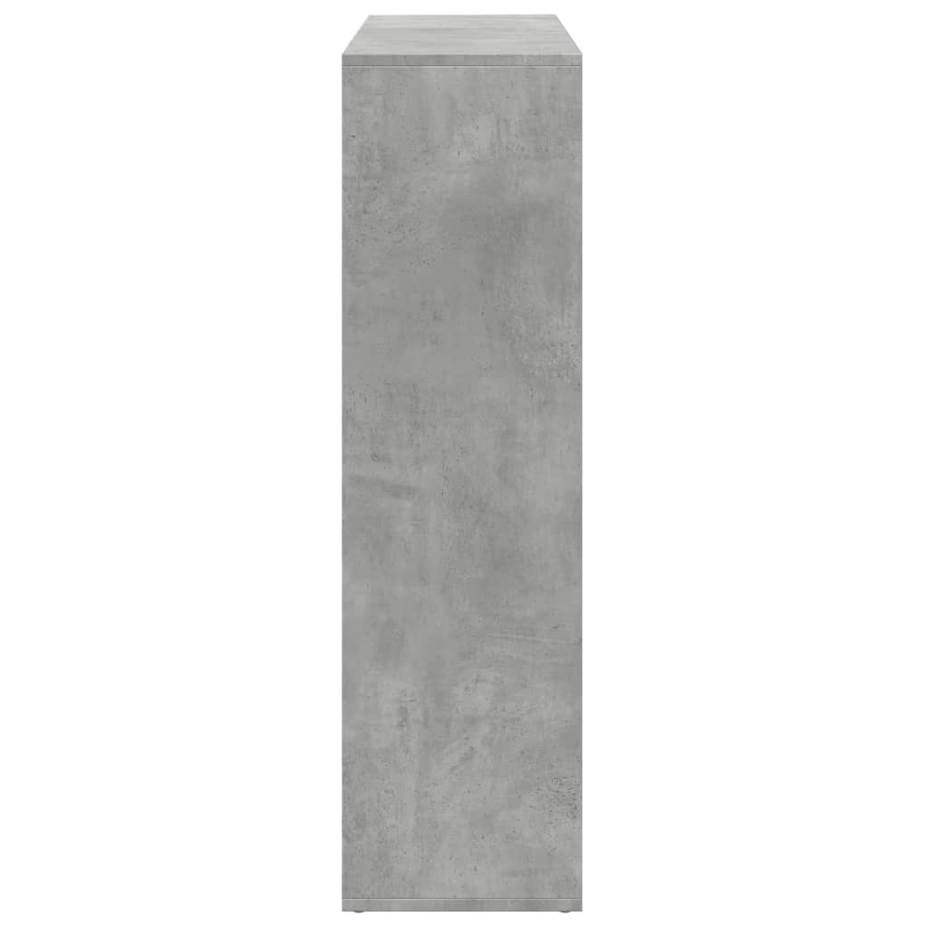 Room Divider Bookcase Concrete Grey 102x29x103.5 cm Wood Material