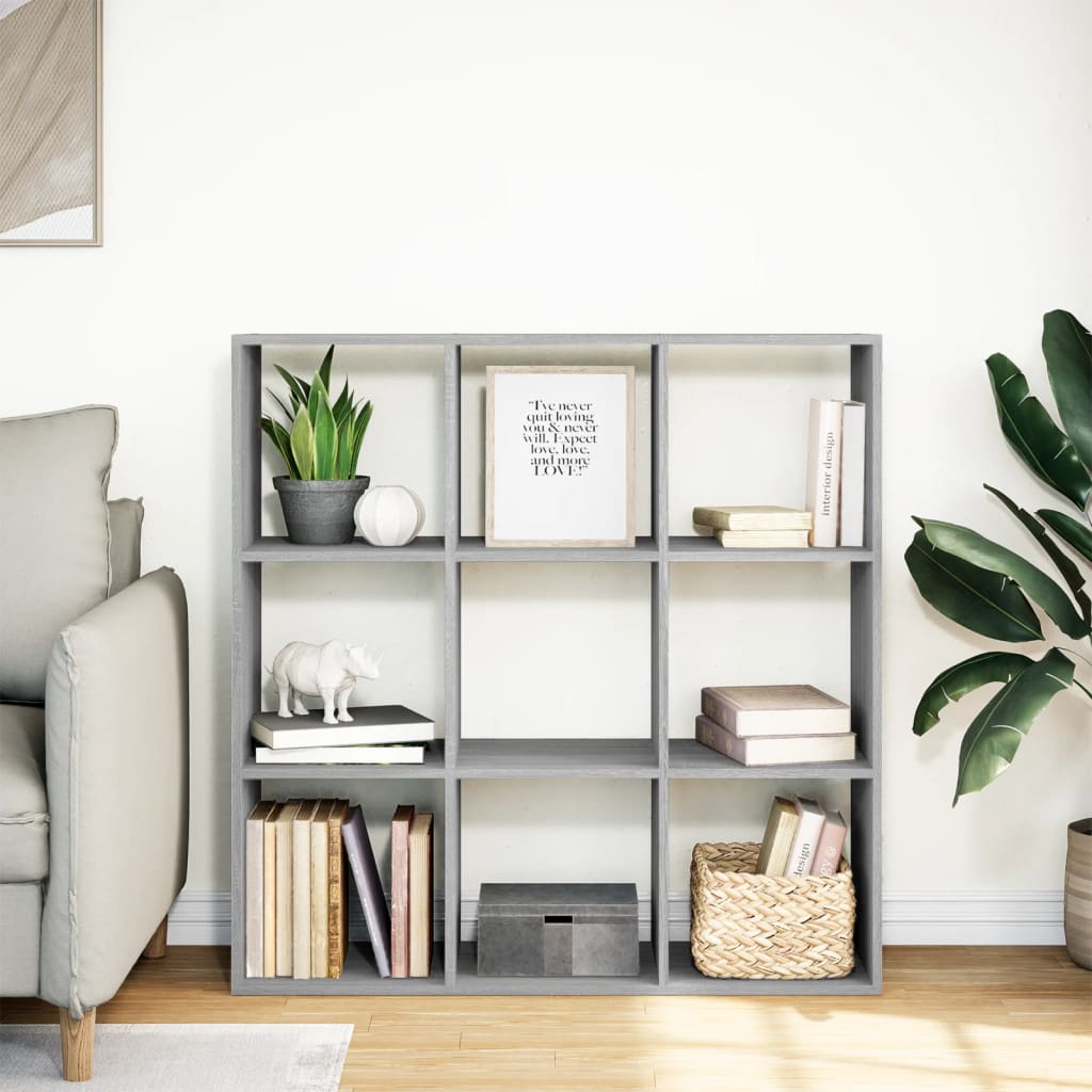 Room Divider Bookcase Gray Sonoma 102x29x103.5 cm