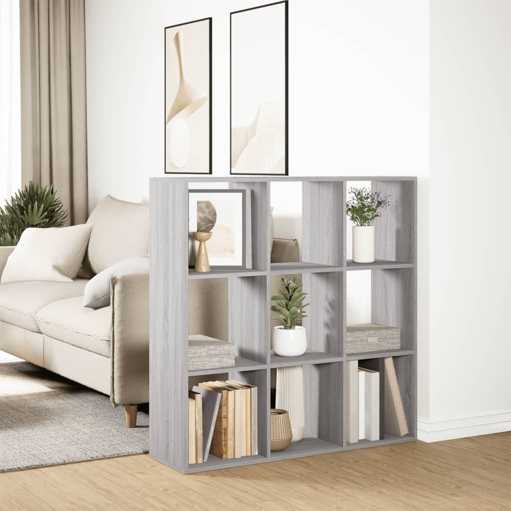 Room Divider Bookcase Gray Sonoma 102x29x103.5 cm