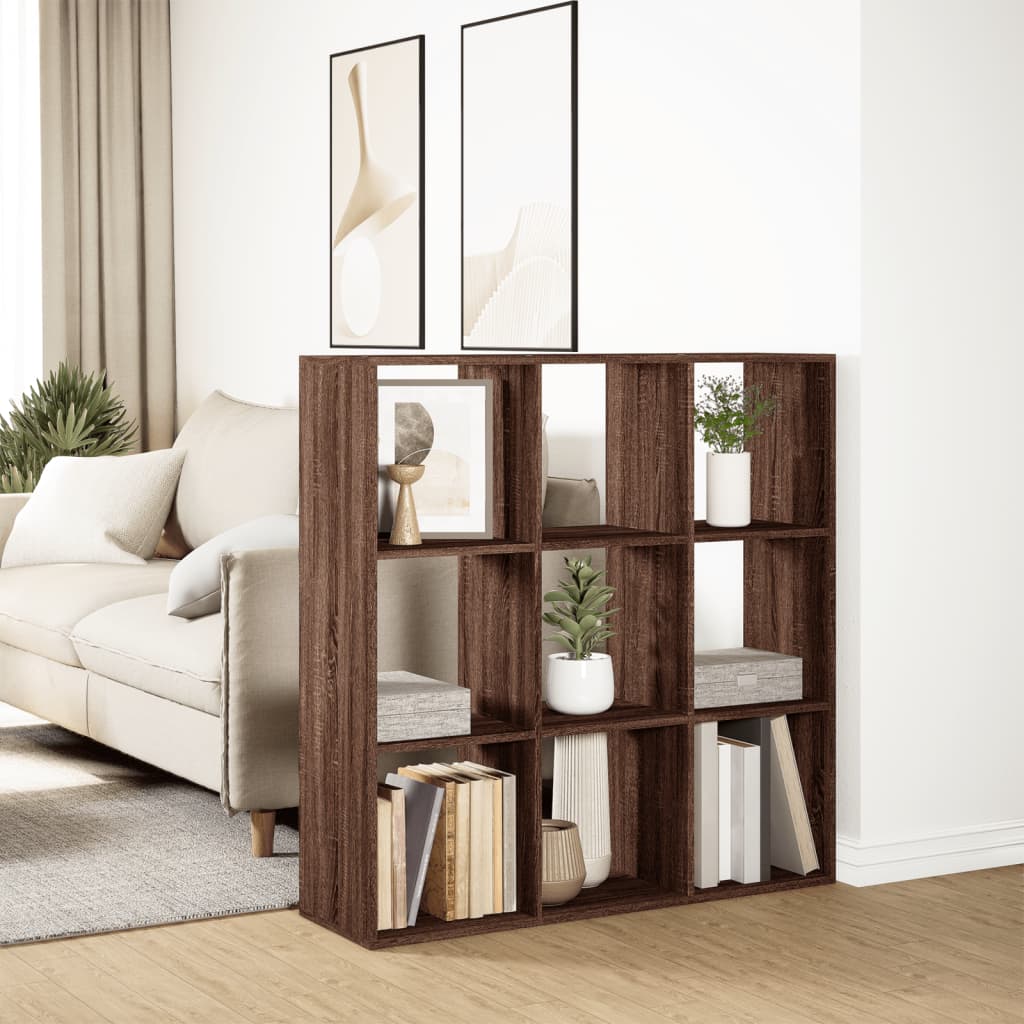 Room Divider Bookcase Brown Oak Look 102x29x103.5 cm