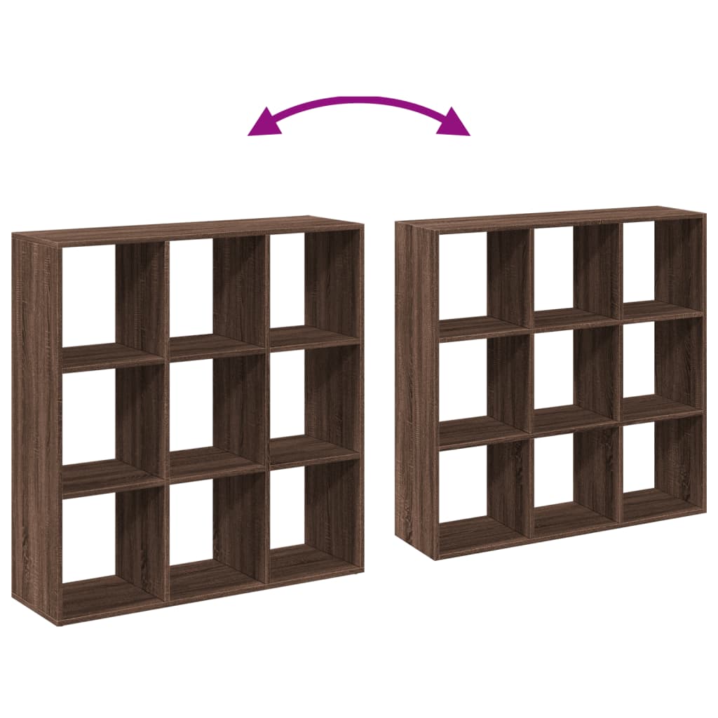 Room Divider Bookcase Brown Oak Look 102x29x103.5 cm