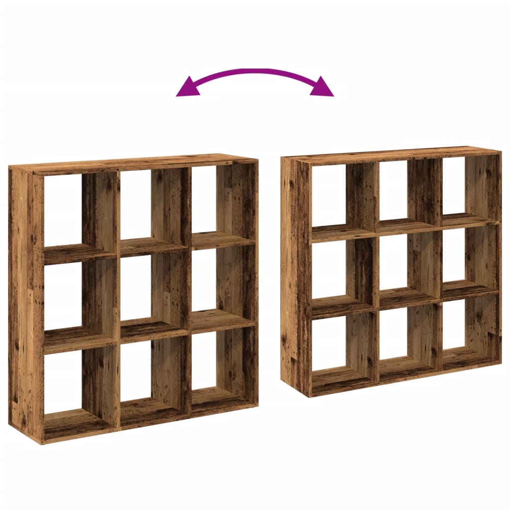 Room Divider Bookcase Old Wood Look 102x29x103.5 cm