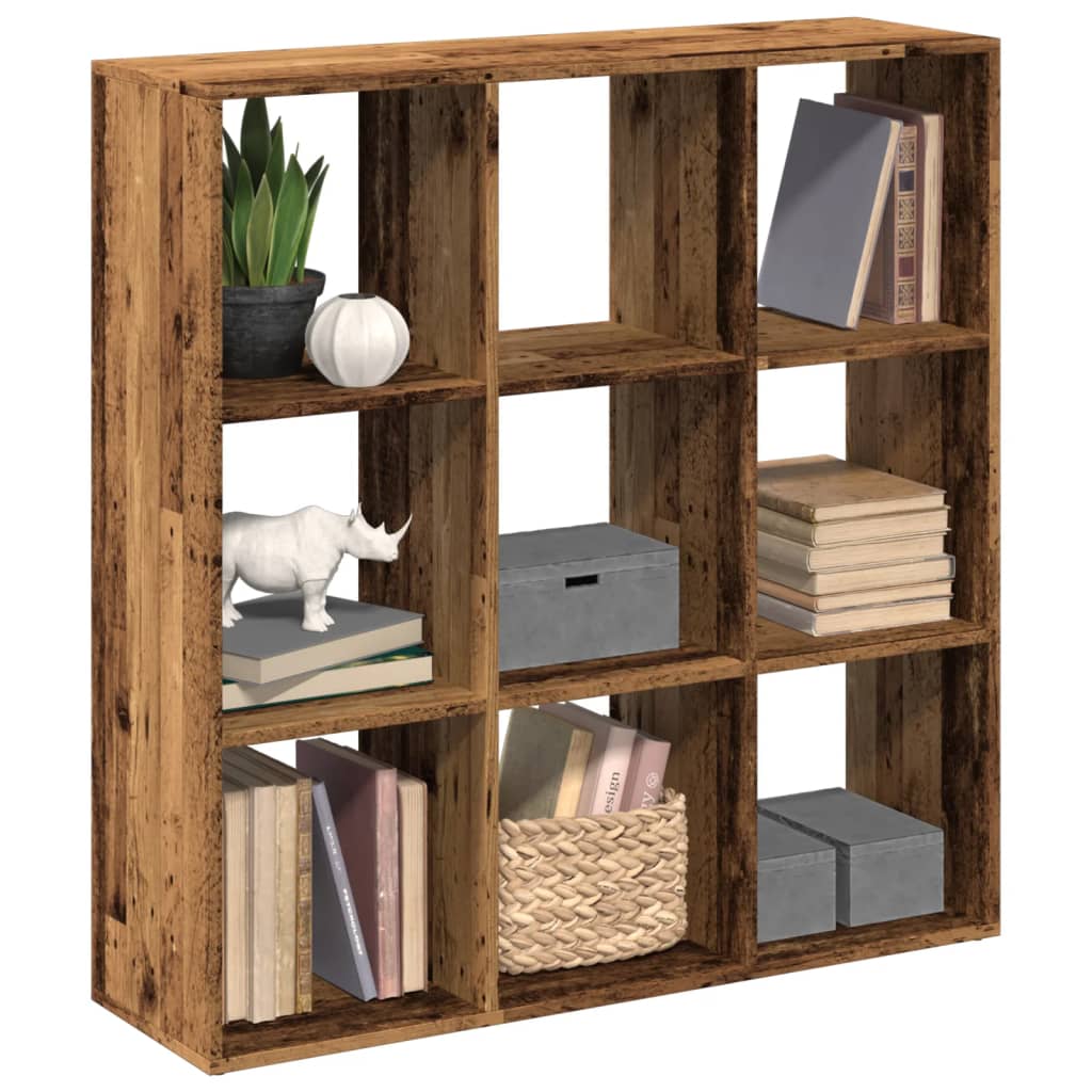 Room Divider Bookcase Old Wood Look 102x29x103.5 cm