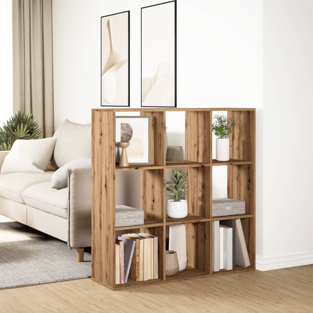 Room Divider Bookcase Artisan Oak 102x29x103.5 cm