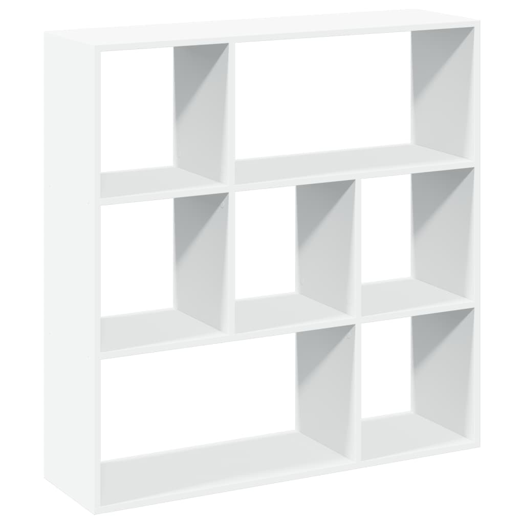 Room Divider Bookcase White 102x29x103.5 cm Wood Material