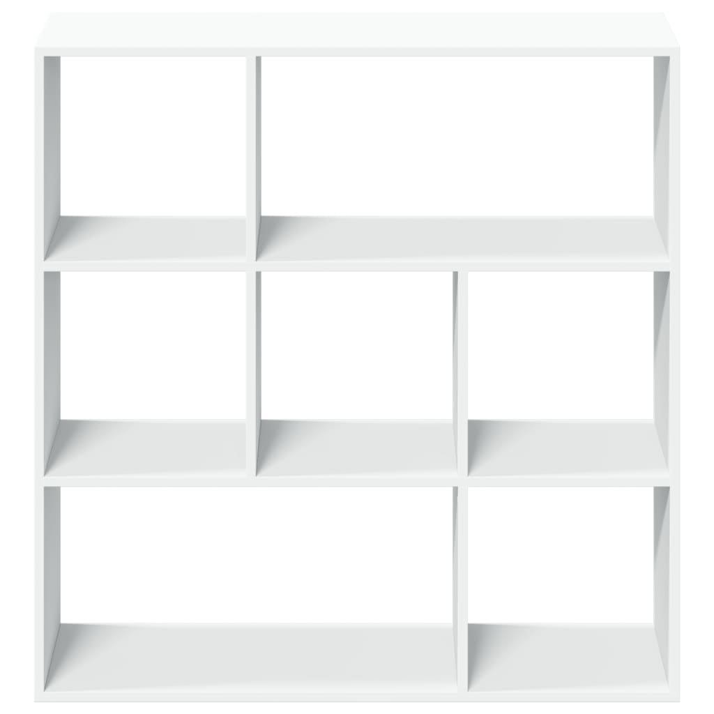 Room Divider Bookcase White 102x29x103.5 cm Wood Material