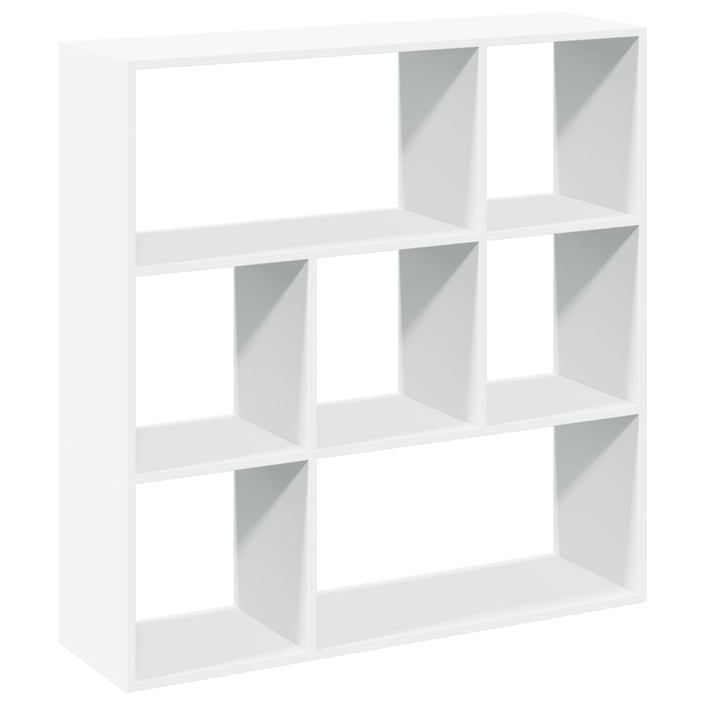 Room Divider Bookcase White 102x29x103.5 cm Wood Material