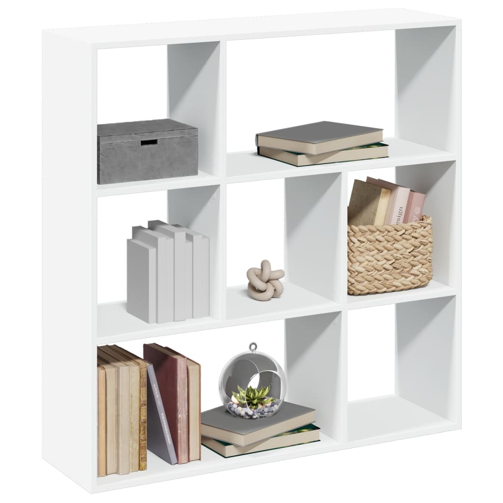 Room Divider Bookcase White 102x29x103.5 cm Wood Material