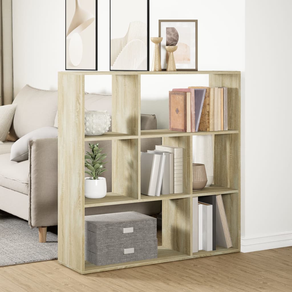 Room Divider Bookcase Sonoma Oak 102x29x103.5 cm