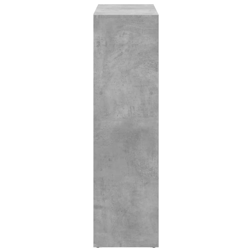 Room Divider Bookcase Concrete Grey 102x29x103.5 cm Wood Material