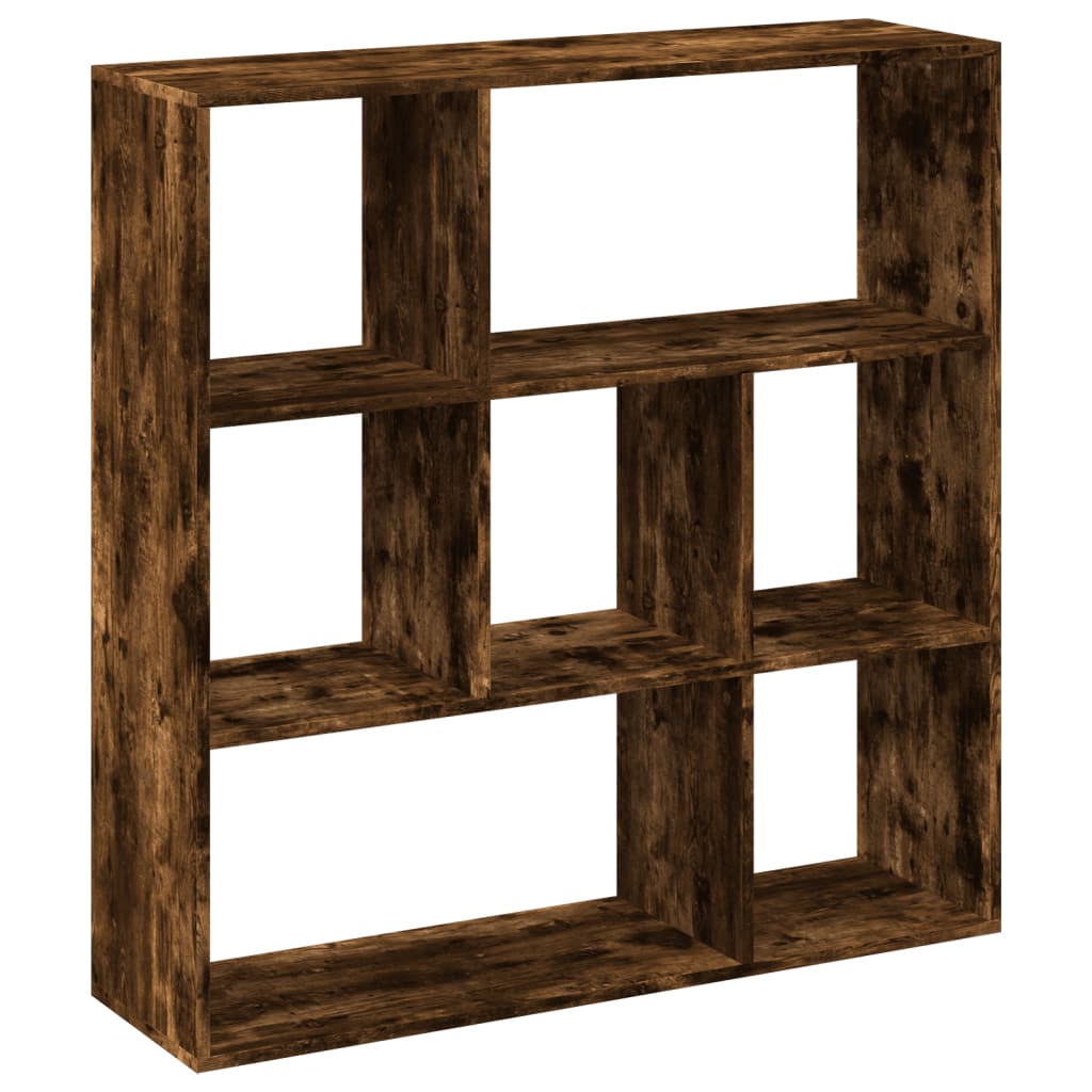 Room Divider Bookcase Smoked Oak 102x29x103.5 cm