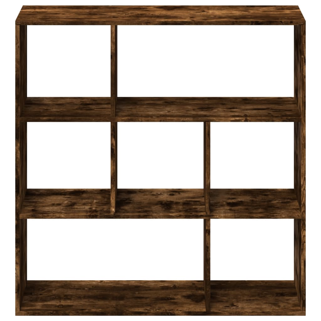 Room Divider Bookcase Smoked Oak 102x29x103.5 cm