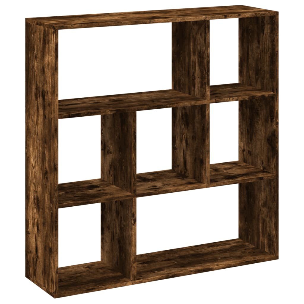 Room Divider Bookcase Smoked Oak 102x29x103.5 cm