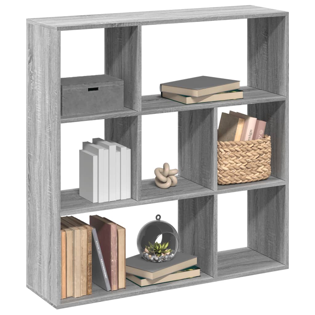 Room Divider Bookcase Gray Sonoma 102x29x103.5 cm