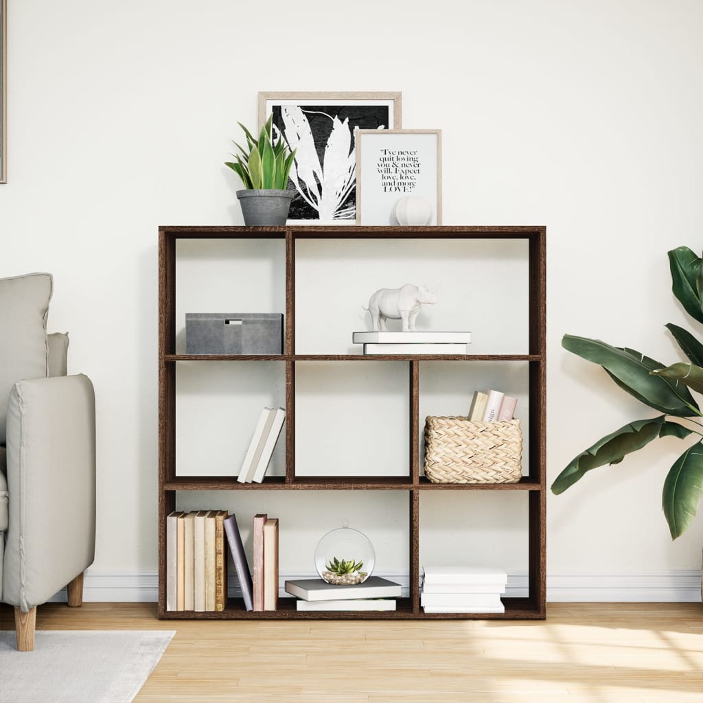 Room Divider Bookcase Brown Oak Look 102x29x103.5 cm