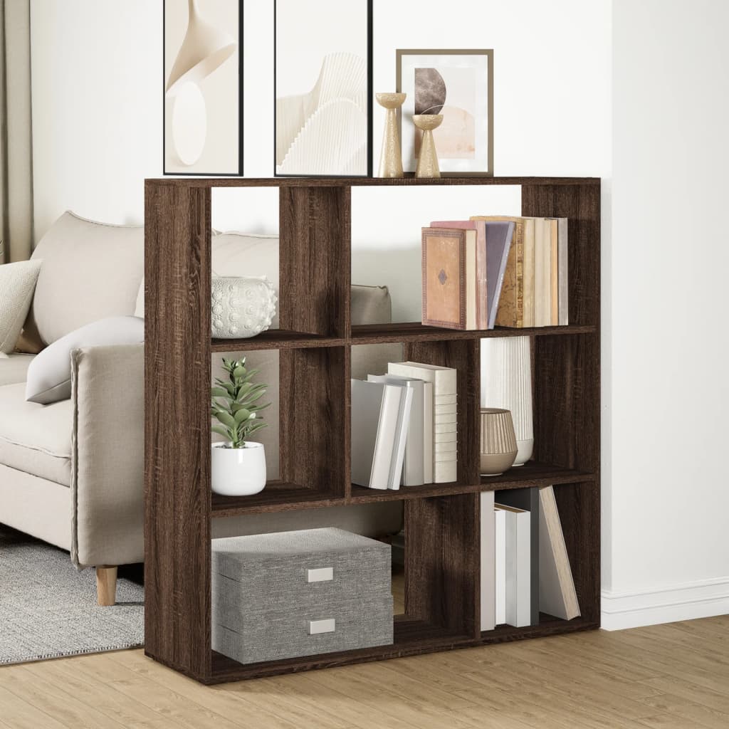 Room Divider Bookcase Brown Oak Look 102x29x103.5 cm