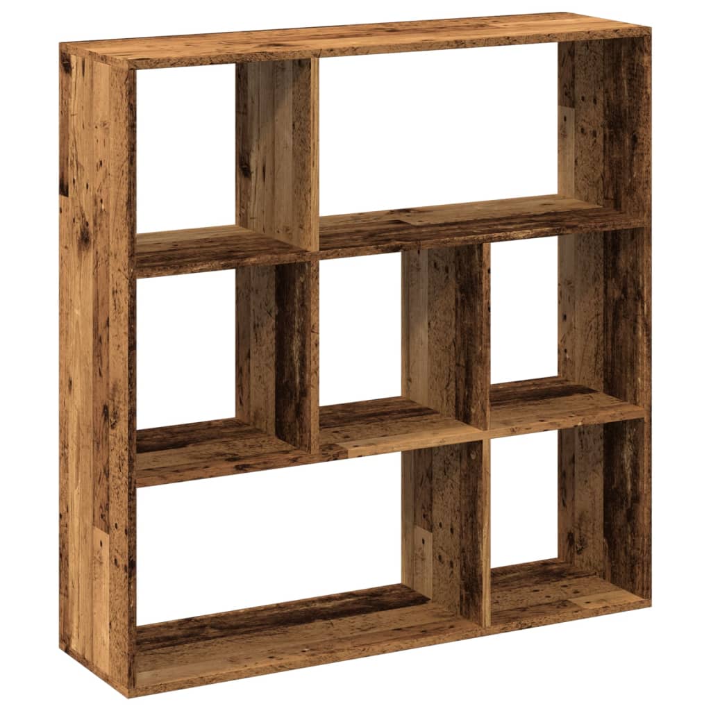 Room Divider Bookcase Old Wood Look 102x29x103.5 cm