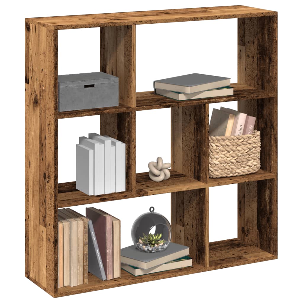 Room Divider Bookcase Old Wood Look 102x29x103.5 cm