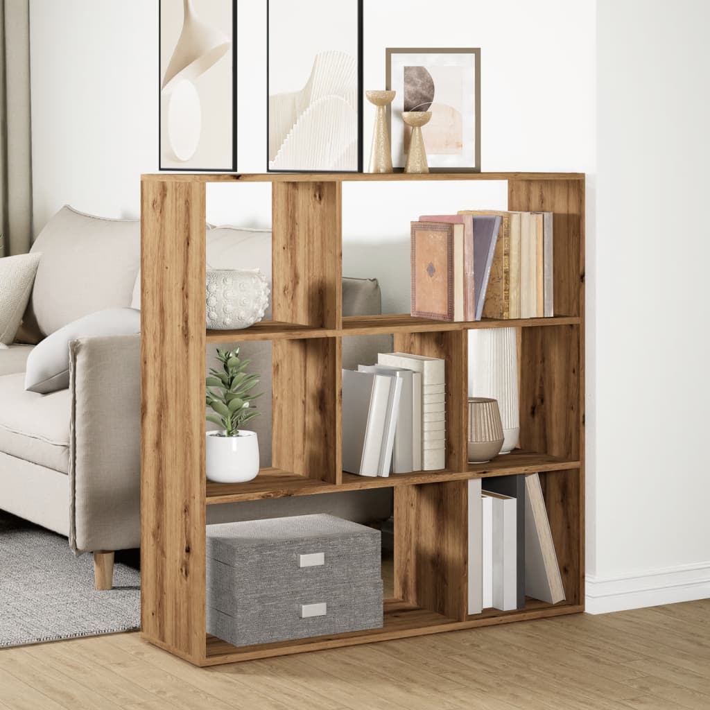 Room Divider Bookcase Artisan Oak 102x29x103.5 cm