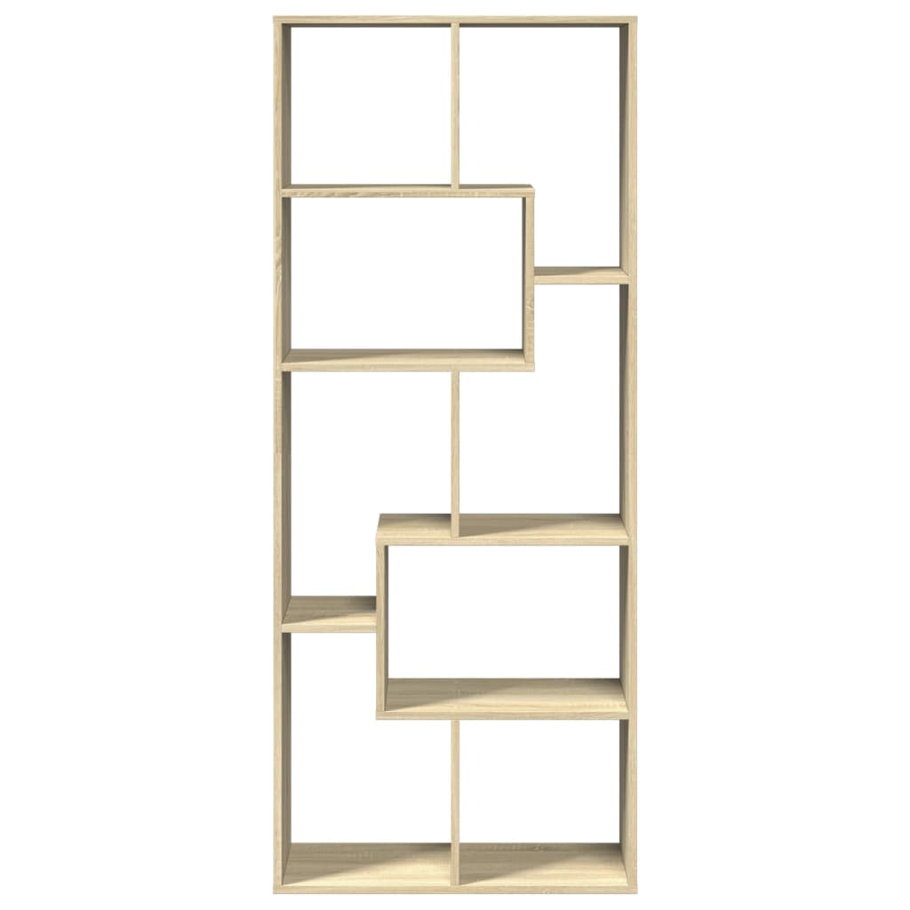 Room Divider Bookcase Sonoma Oak 67x25x161.5cm Wood Material