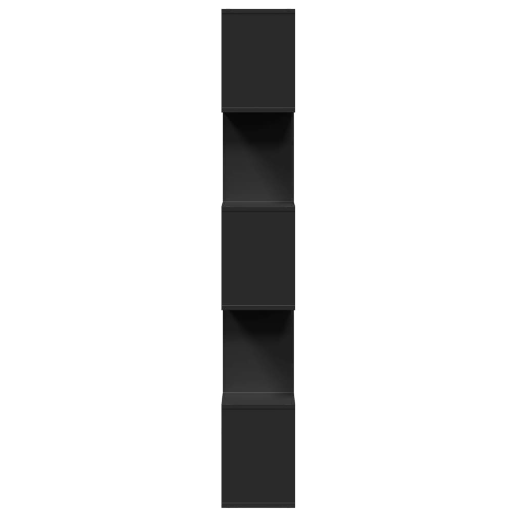 Room Divider Bookcase 5 Tiers Black 70x24x161 cm