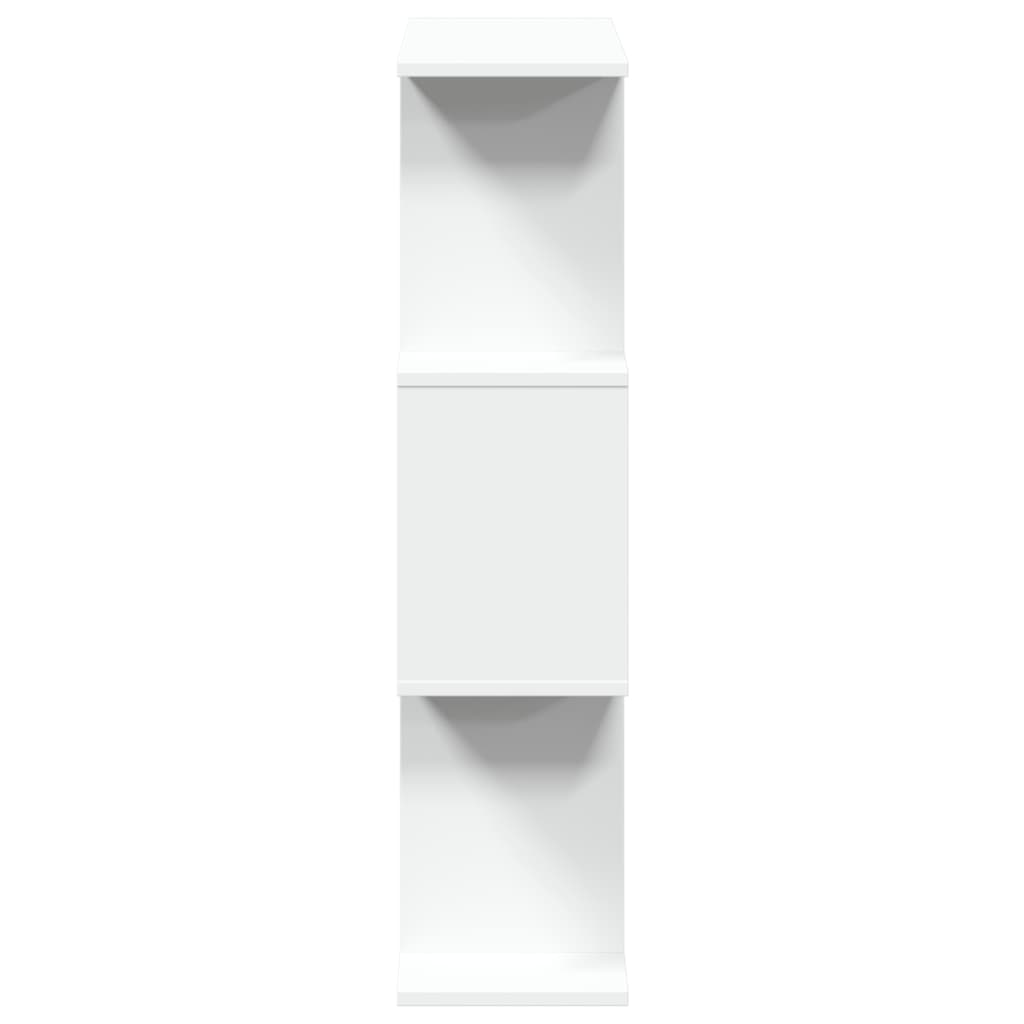 Room Divider Bookcase 3 Compartments White 70x24x97 cm Wood Material