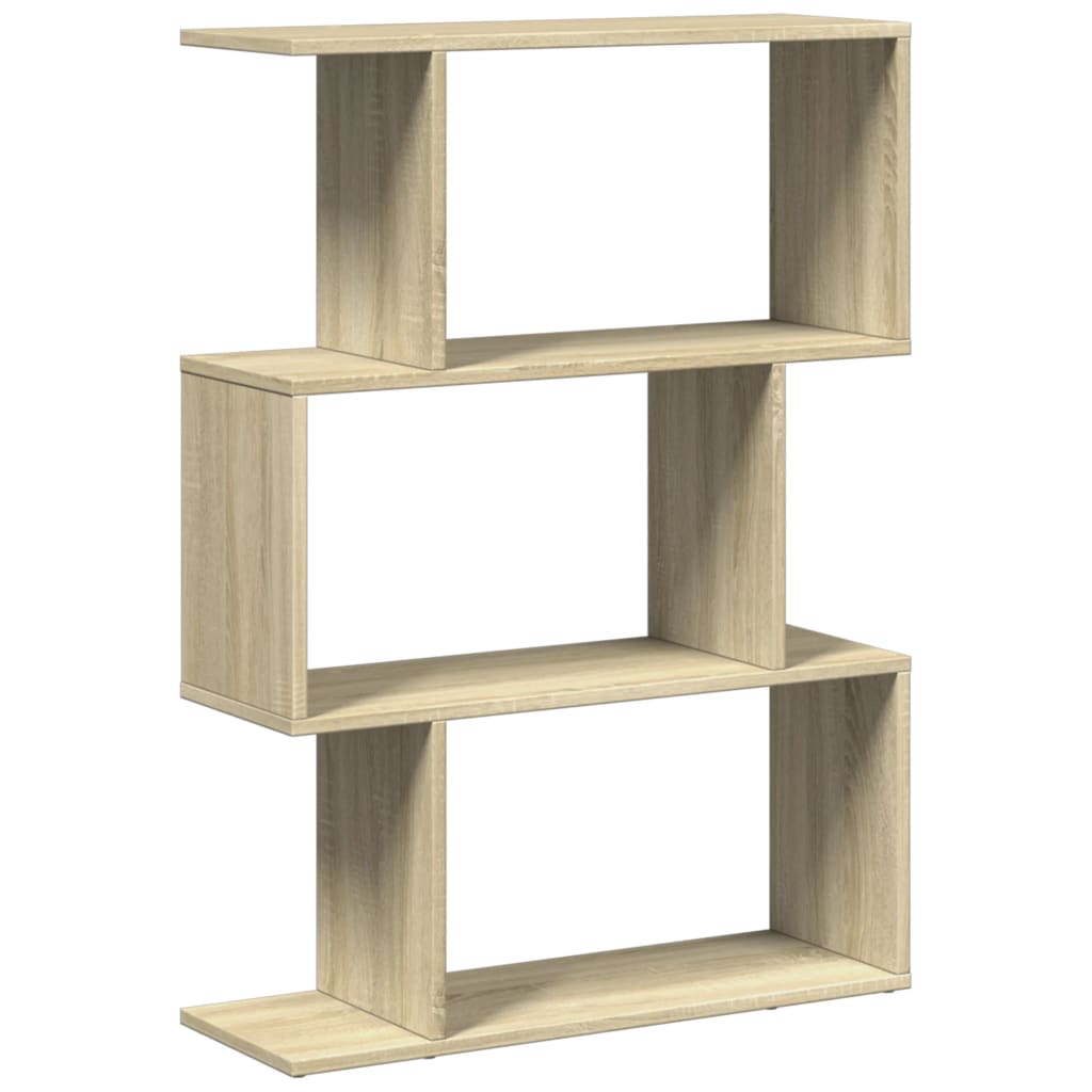 Room Divider Bookcase 3 Compartments Sonoma Oak 70x24x97 cm