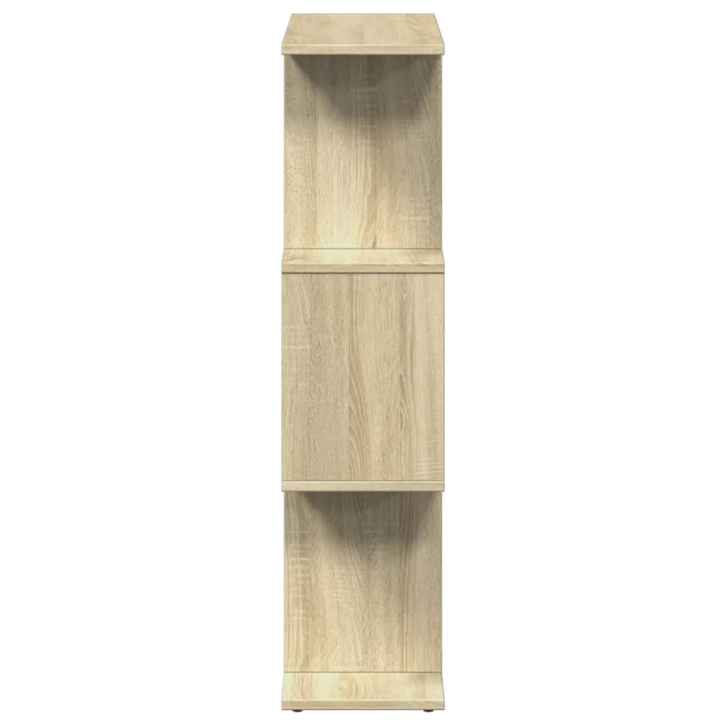 Room Divider Bookcase 3 Compartments Sonoma Oak 70x24x97 cm