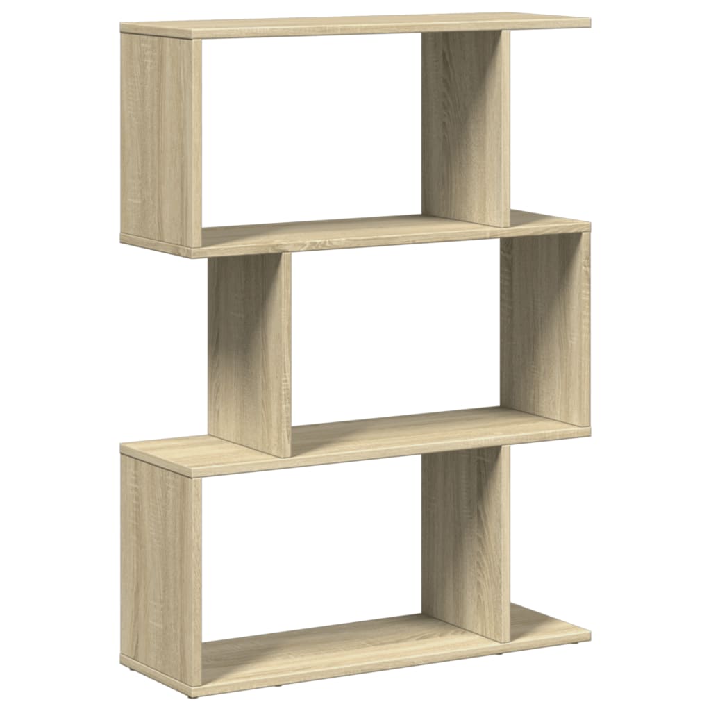 Room Divider Bookcase 3 Compartments Sonoma Oak 70x24x97 cm