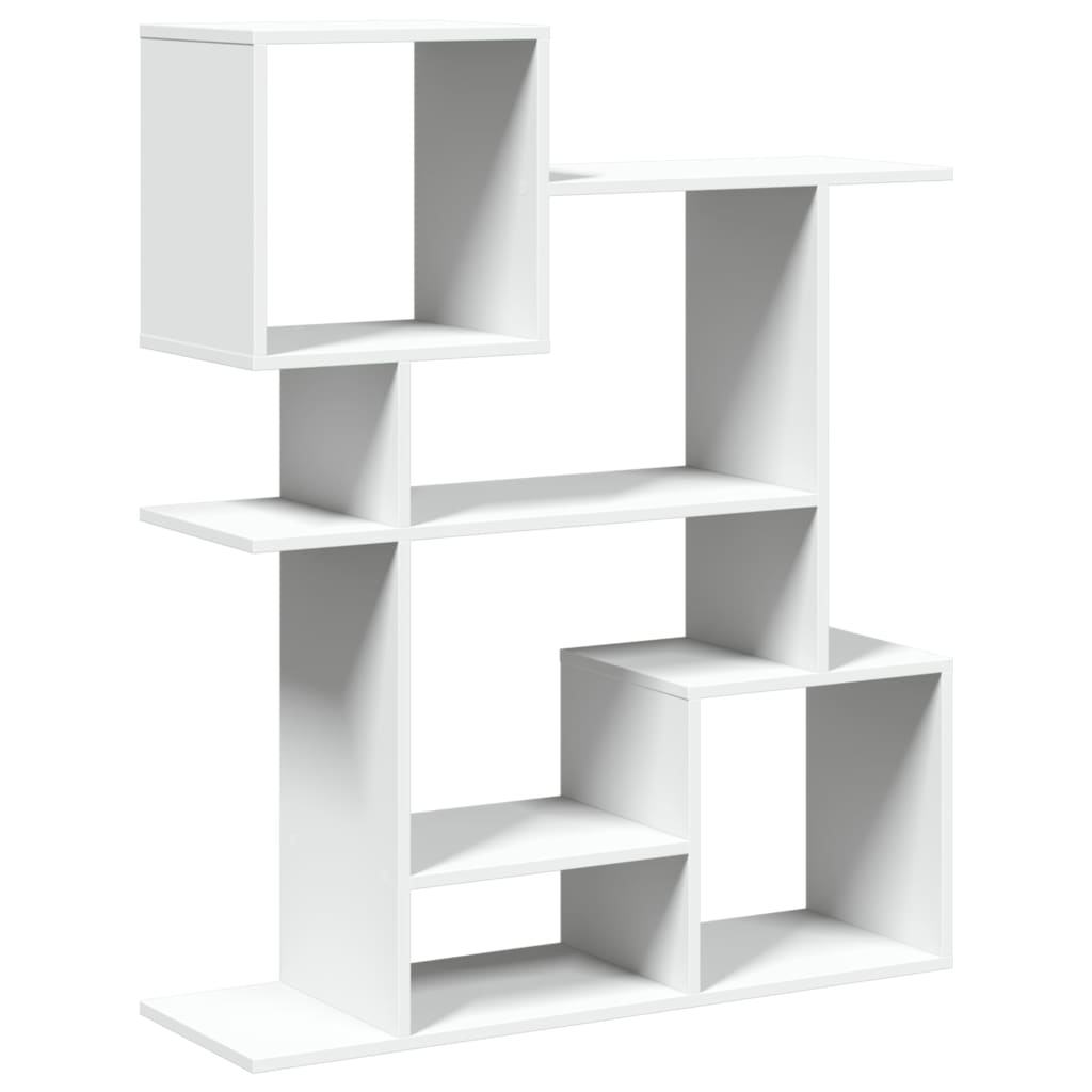 Room Divider Bookcase White 92x29x112 cm Wood Material