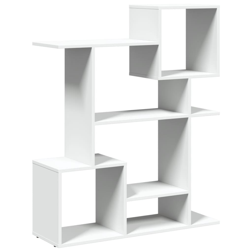 Room Divider Bookcase White 92x29x112 cm Wood Material